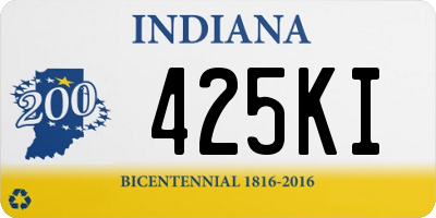 IN license plate 425KI