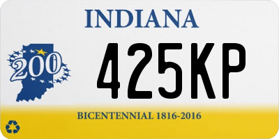 IN license plate 425KP