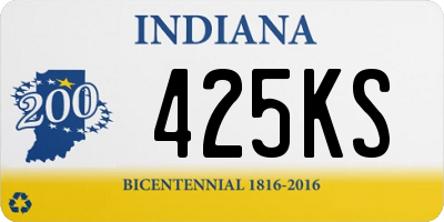 IN license plate 425KS