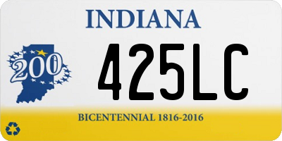 IN license plate 425LC