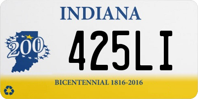 IN license plate 425LI