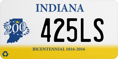 IN license plate 425LS