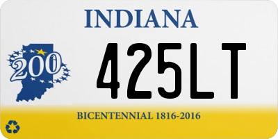 IN license plate 425LT