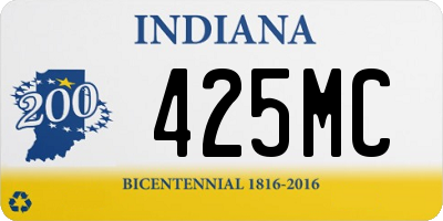 IN license plate 425MC