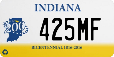 IN license plate 425MF