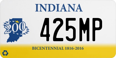 IN license plate 425MP