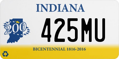 IN license plate 425MU