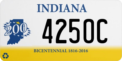 IN license plate 425OC