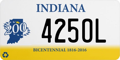 IN license plate 425OL