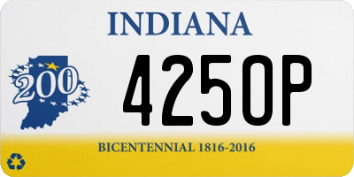 IN license plate 425OP