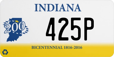 IN license plate 425P