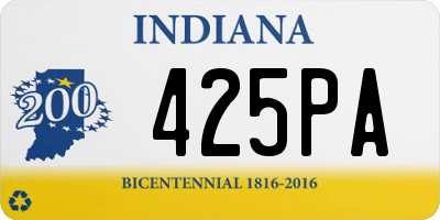 IN license plate 425PA