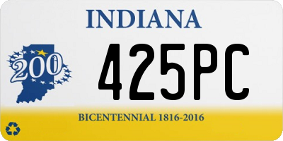 IN license plate 425PC