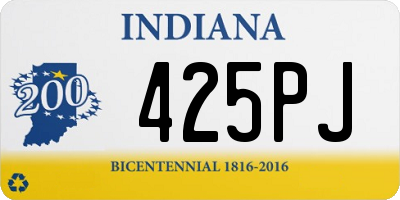 IN license plate 425PJ