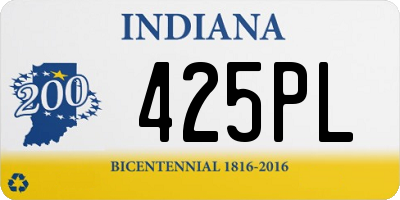 IN license plate 425PL