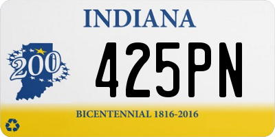 IN license plate 425PN