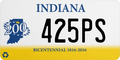 IN license plate 425PS