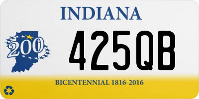 IN license plate 425QB