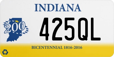 IN license plate 425QL