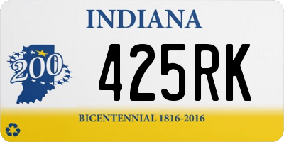 IN license plate 425RK