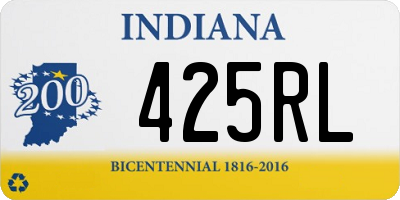 IN license plate 425RL