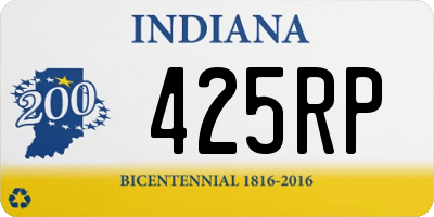 IN license plate 425RP