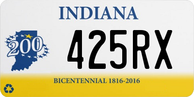 IN license plate 425RX