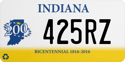 IN license plate 425RZ