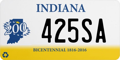 IN license plate 425SA