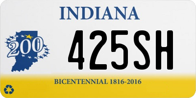 IN license plate 425SH