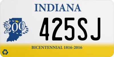 IN license plate 425SJ