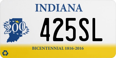 IN license plate 425SL