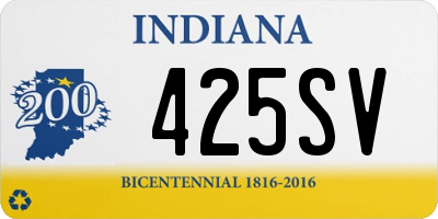 IN license plate 425SV