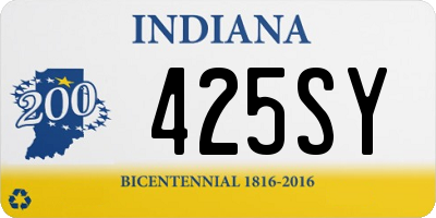 IN license plate 425SY