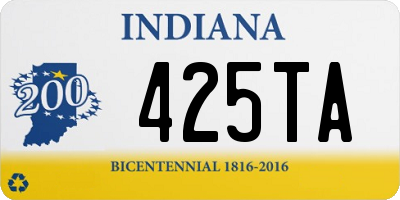 IN license plate 425TA