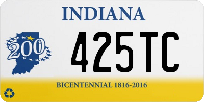 IN license plate 425TC