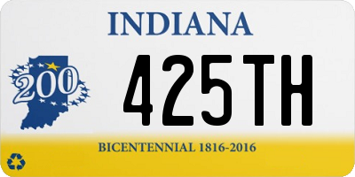 IN license plate 425TH