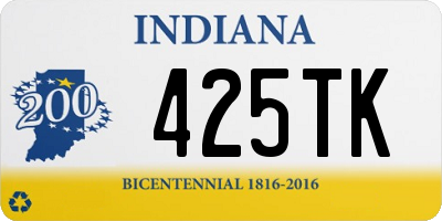 IN license plate 425TK