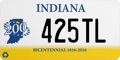 IN license plate 425TL