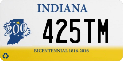 IN license plate 425TM