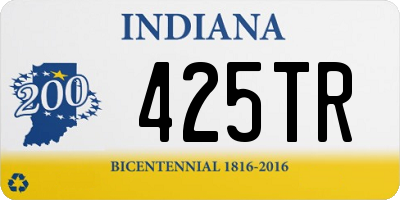 IN license plate 425TR