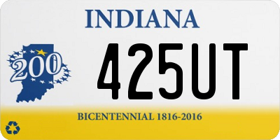 IN license plate 425UT