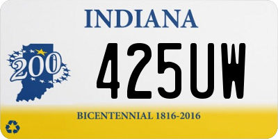 IN license plate 425UW