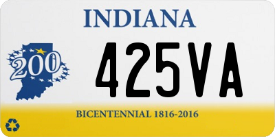 IN license plate 425VA