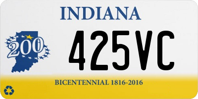 IN license plate 425VC