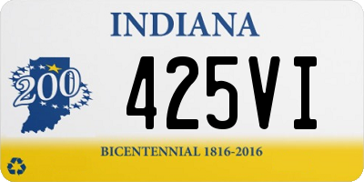 IN license plate 425VI