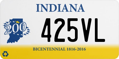 IN license plate 425VL