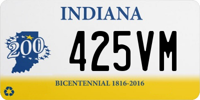 IN license plate 425VM