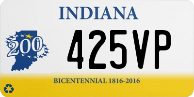 IN license plate 425VP