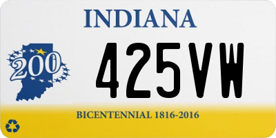 IN license plate 425VW